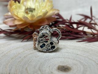 Charm Corazón Minnie y Mickey con Llave Disney