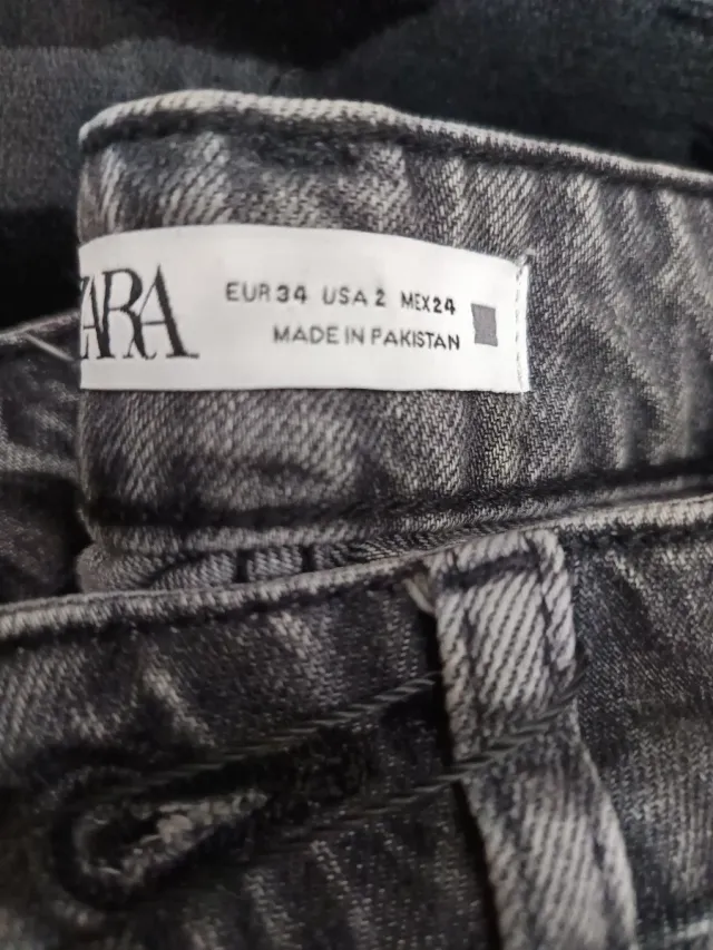 Vaqueros Zara grises talla 34