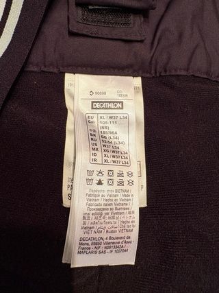 Pantalones Nieve Wedze 300 Tirantes Talla XL