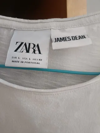CAMISETA BLANCA T.L ZARA