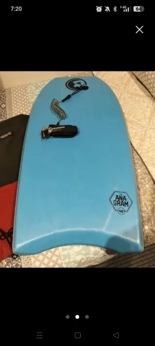 Tabla Bodyboard Azul con Funda