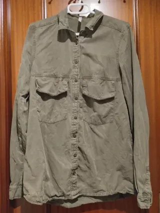 Camisa vaquera verde militar