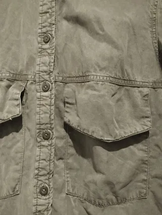 Camisa vaquera verde militar