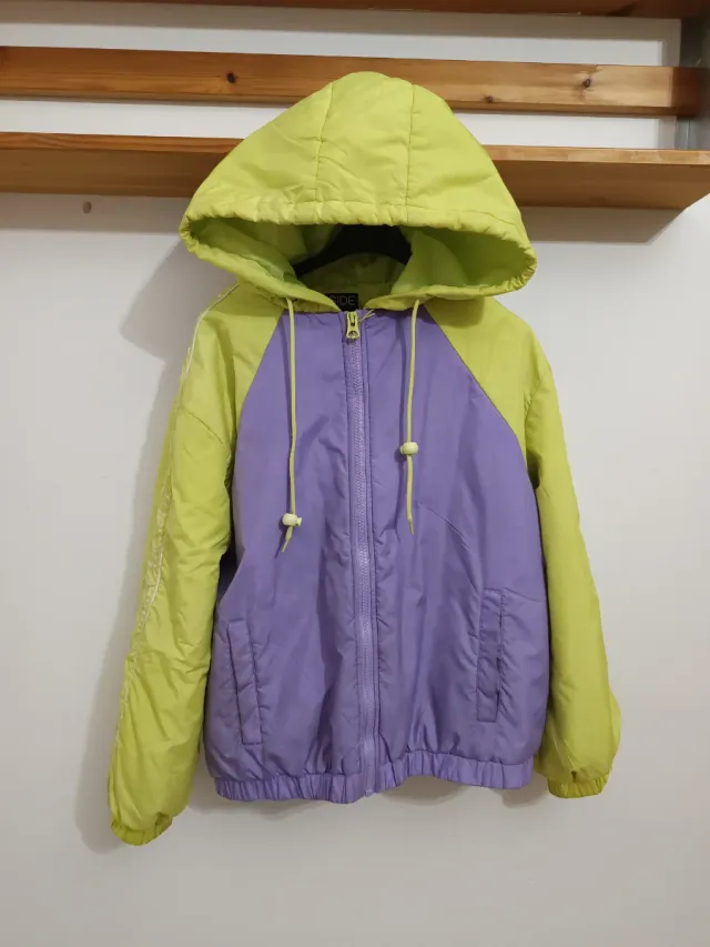 Chaqueta acolchada lila y amarilla Talla S
