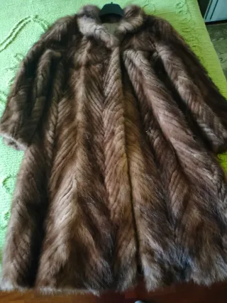 Cappotto vintage pelliccia marrone taglia L