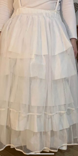 Cancán de fallera blanco