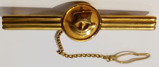 Sujeta Corbatas chapado en Oro año 1950 Vintage