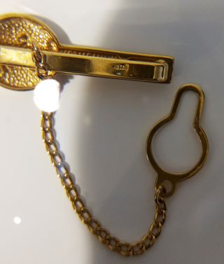 Sujeta Corbatas chapado en Oro año 1950 Vintage