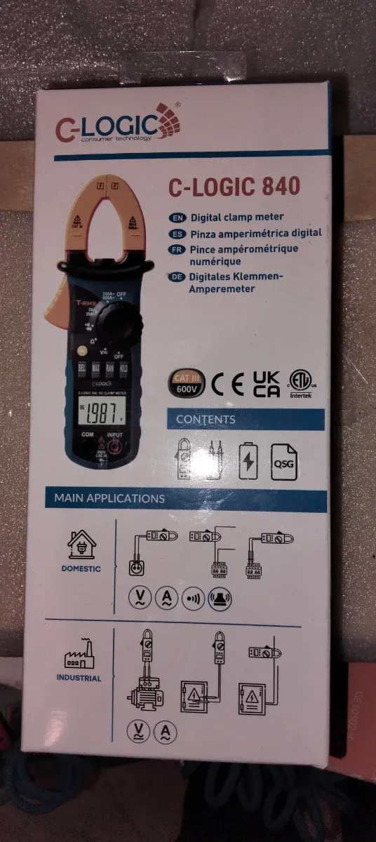 Pinza Amperimetrica Digitale C-Logic 840