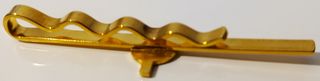 Alfiler de corbatas antiguo 1950 chapado Oro