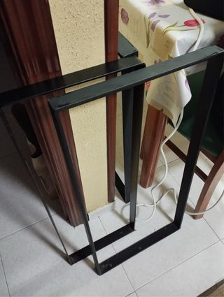 3 Gambe Struttura Tavolo Acciaio Nero