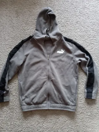 Sudadera Puma Gris con Capucha