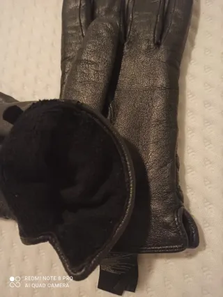 Guantes mujer efecto piel acolchados