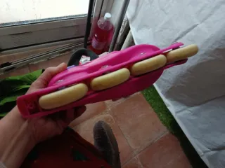 Patines en línea niña rosa y morado. Poco uso