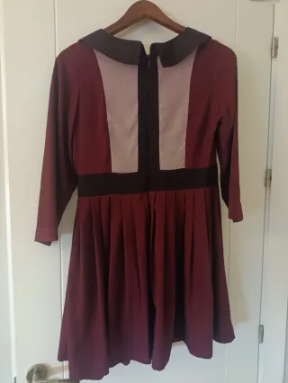 Vestido Vintage morado y rojo