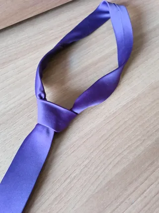 Cravatta Lucio Lamberti Seta, Viola,Nuova