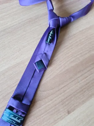 Cravatta Lucio Lamberti Seta, Viola,Nuova