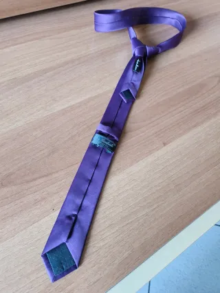 Cravatta Lucio Lamberti Seta, Viola,Nuova