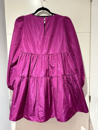 Vestido Zara Tafetán color buganvilla Talla S