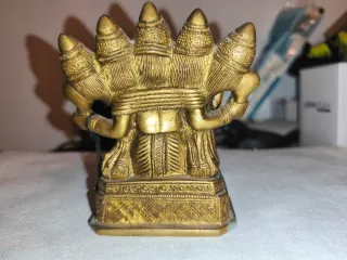 Figura Ganesha 5 cabezas bronce
