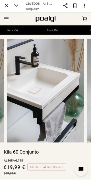 Conjunto mueble baño Poalgi