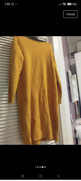 Abito/Maglia in viscosa senape