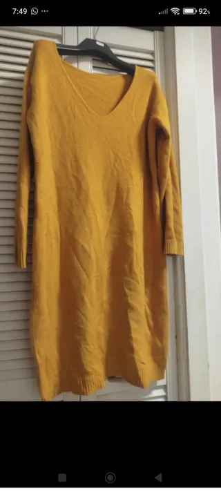 Abito/Maglia in viscosa senape