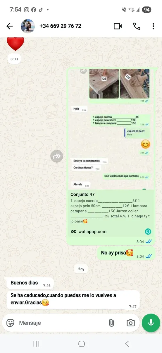 Conjunto 47: Espejos y Lámpara