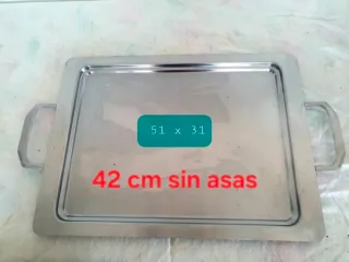 Set di 3 vassoi in acciaio inossidabile