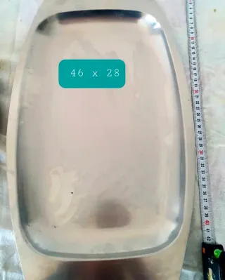 Set di 3 vassoi in acciaio inossidabile