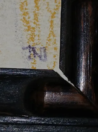 Antigua pintura al pastel pintor en su estudio