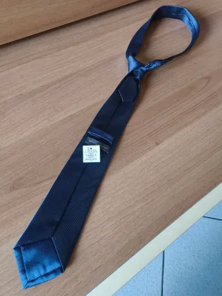 Cravatta Renato Marielli blu seta nuova