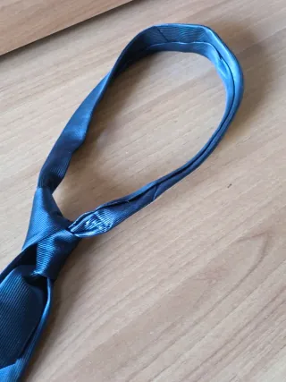 Cravatta Renato Marielli blu seta nuova