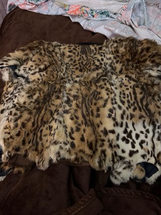 Chaleco Piel Leopardo piel auténtica para reparar