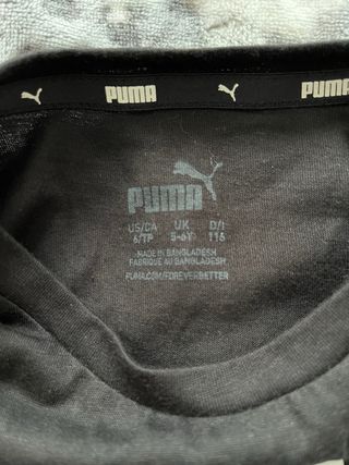 Camiseta Puma infantil negra