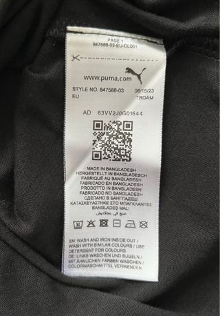 Camiseta Puma infantil negra