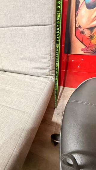 Sofá Cama Canapé Gris y Negro