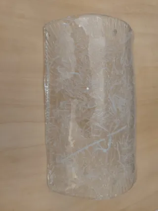 Plafoniera vetro trasparente e bianco