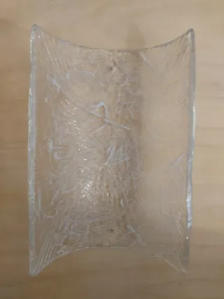 Plafoniera vetro trasparente e bianco