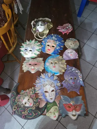 Set 13 Maschere Veneziane Decorative