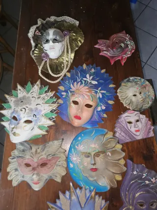 Set 13 Maschere Veneziane Decorative