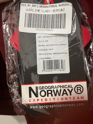 Anorak Geographical Norway Rojo con Capucha