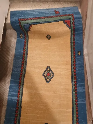 Tappeto da corridoio 3m beige e blu