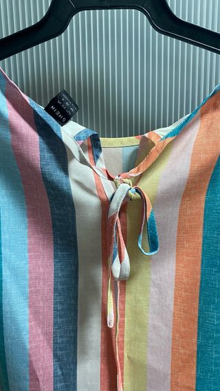 Camiseta sin mangas Shein rayas multicolor