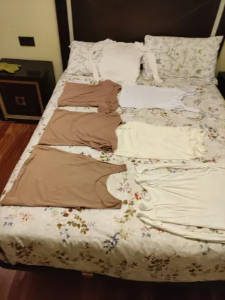 Lote 7 Camisetas Interiores Mujer Talla L/XL