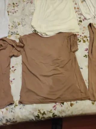 Lote 7 Camisetas Interiores Mujer Talla L/XL