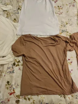 Lote 7 Camisetas Interiores Mujer Talla L/XL