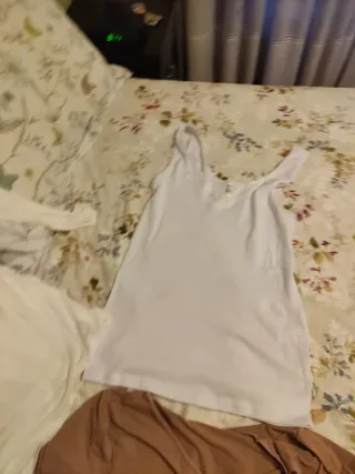 Lote 7 Camisetas Interiores Mujer Talla L/XL