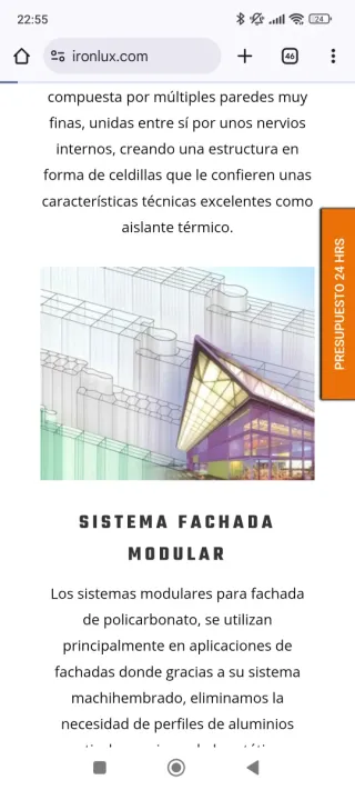 Policarbonato celular y  compacto