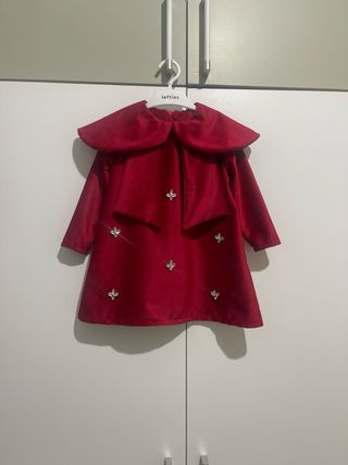 Vestitino sartoriale rosso in velluto